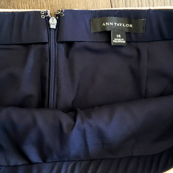 ๐๐ Ann Taylor Pink, Blue and Gray Striped Suit Skirt Size 14 ๐๐ - Picture 4 of 5